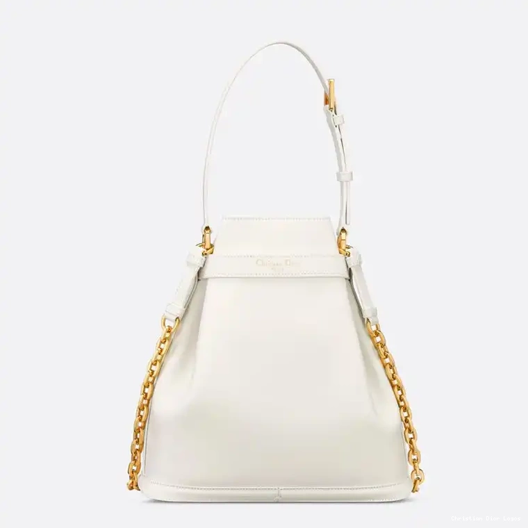 Cheap CD-Embossed Medium C'est Calfskin Dior White Bag 0430 Luxury